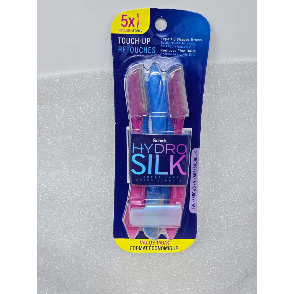 Schick Hydro Silk Touch-Up Razors 5-Pack Precision Brow & Facial Hair Removal Value Pack