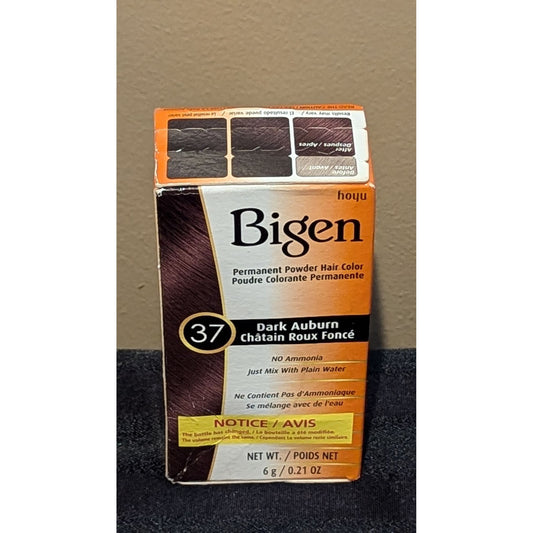 Bigen Permanent Powder Hair Color 37 Dark Auburn No Ammonia 0.21 Oz