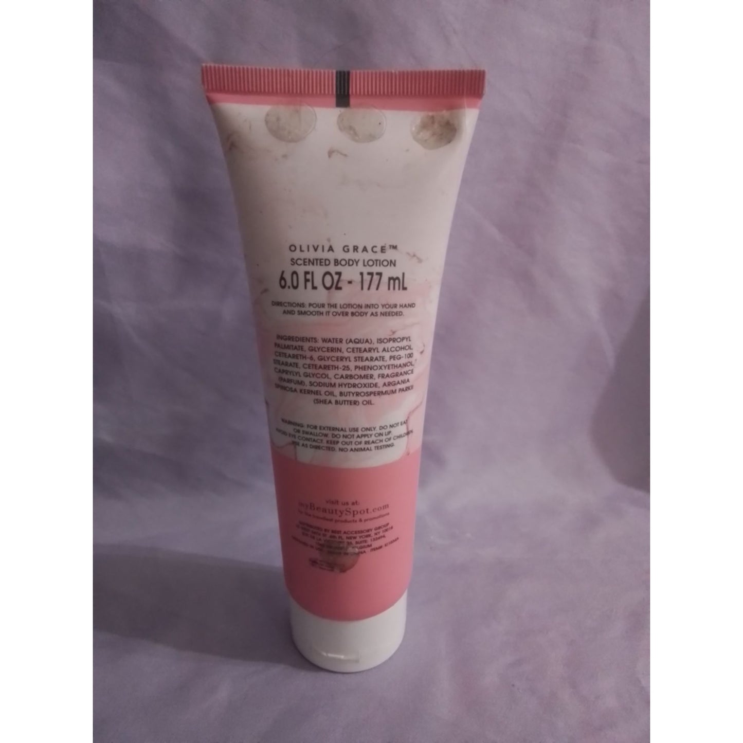 Olivia Grace Rose Body Lotion 6.0 Fl Oz With Argan Oil & Shea Butter