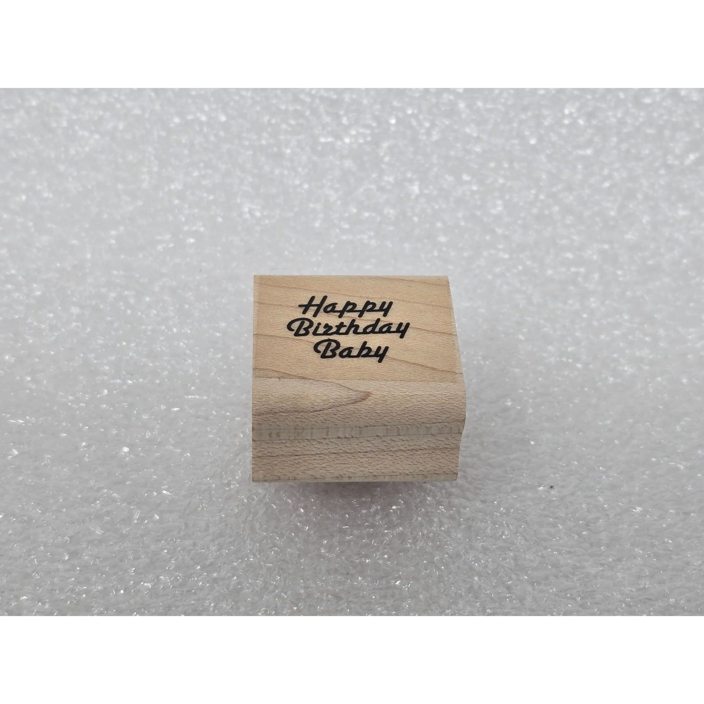 Happy Birthday Baby Rubber Stamp By Stampin Up! Wood-Mounted For Scrapbooking