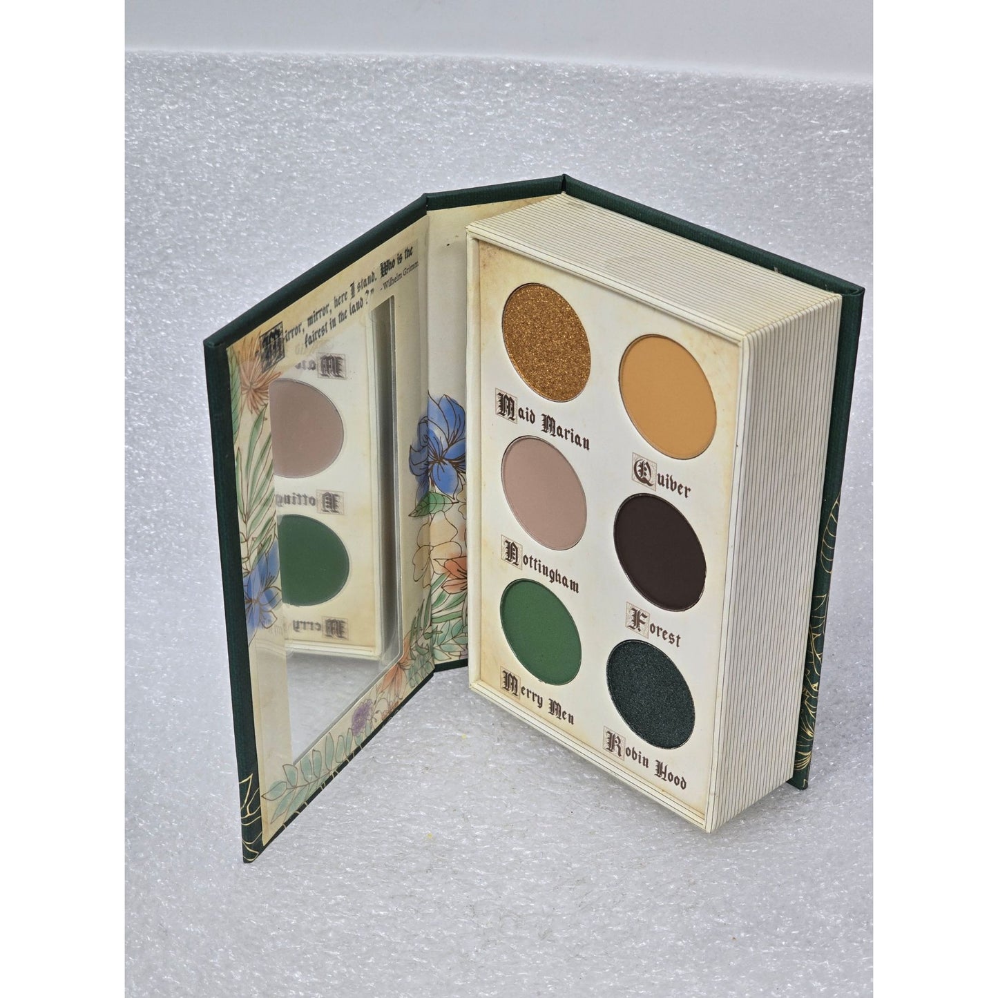 Fairy Tales Storybook Cosmetics Robin Hood Eyeshadow Palette W/ Mirror 6 Shades