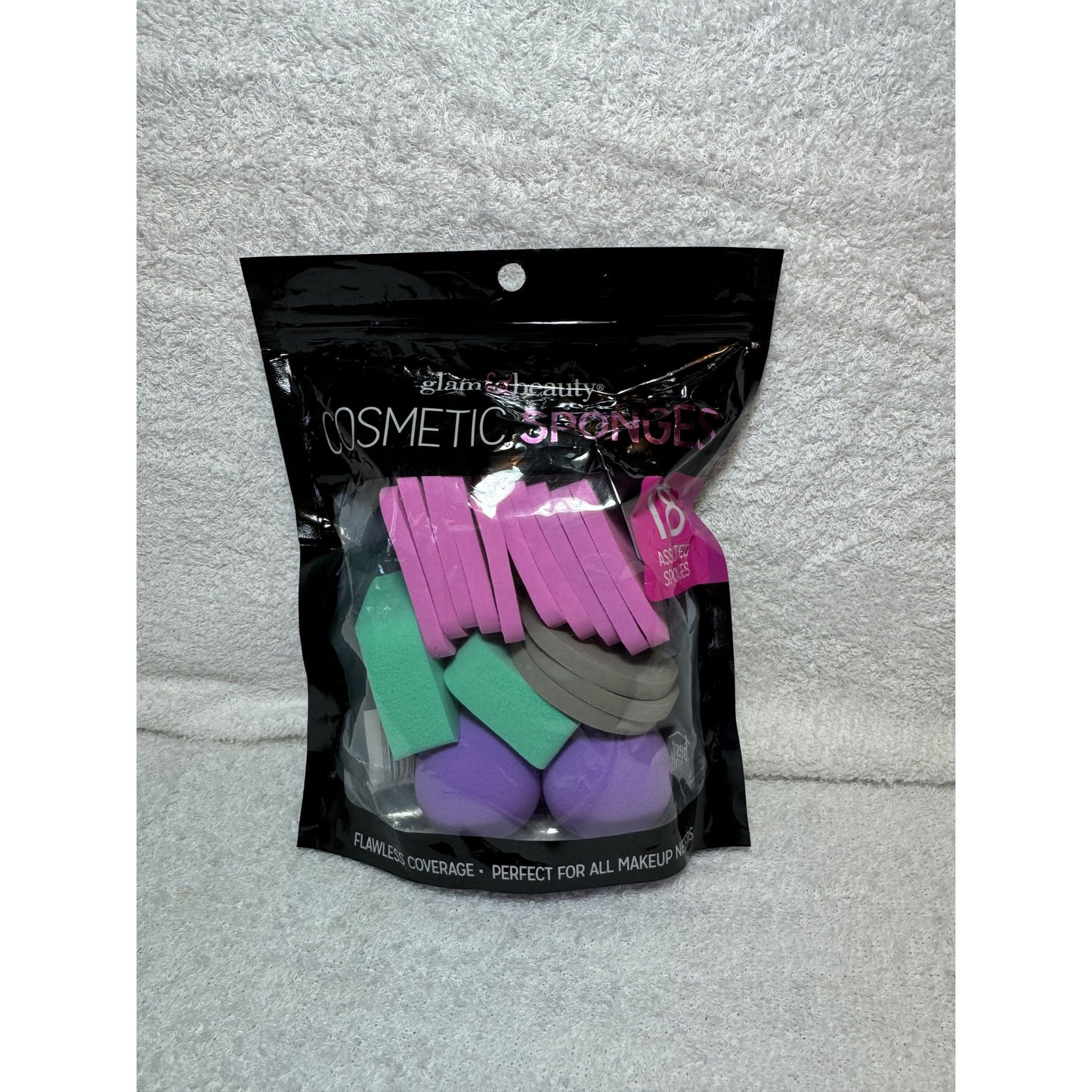 Glam & Beauty Cosmetic Sponges Set Of 18