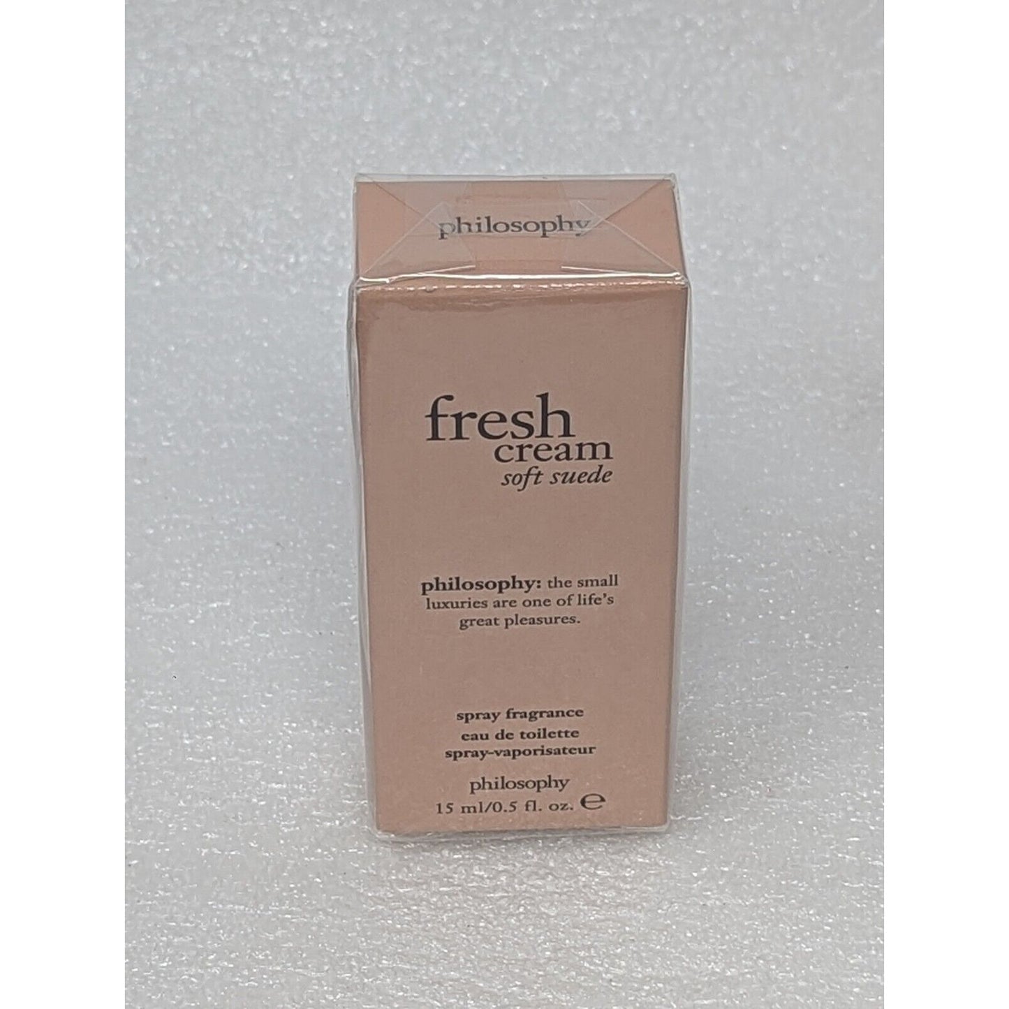 Philosophy Fresh Cream Soft Suede Eau De Toilette Perfume Spray .5 oz 15 ml