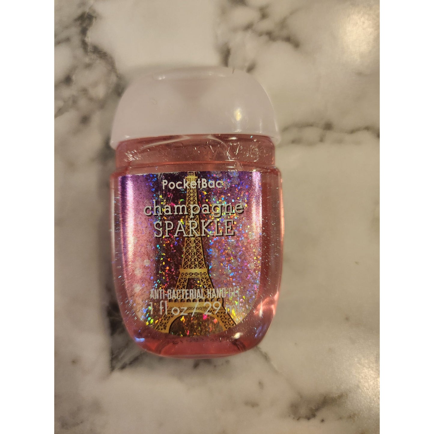 Bath & Body Works Champagne Sparkle Hand Sanitizer in Turtle PocketBac Holder