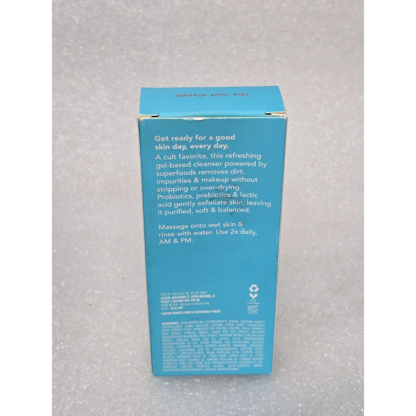 Tula Skincare Cult Classic Purifying Face Cleanser 1 Fl Oz Gel-Based Probiotic