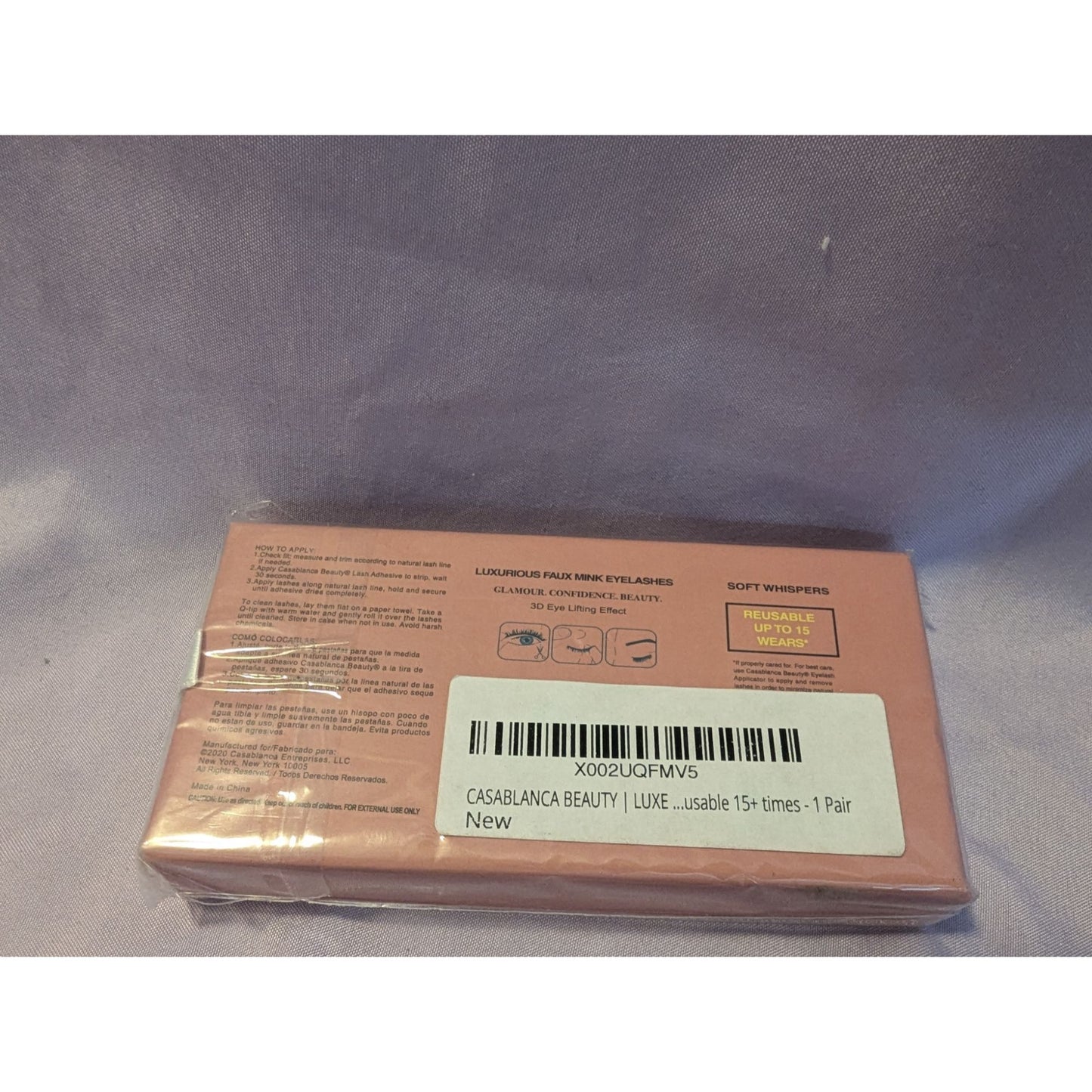 Casablanca Beauty Soft Whispers Mink Eyelashes Reusable Ooh La Laura Lashes
