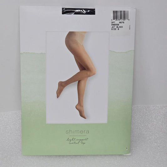 Shimera Light Support Control Top Pantyhose Size B Jet Black