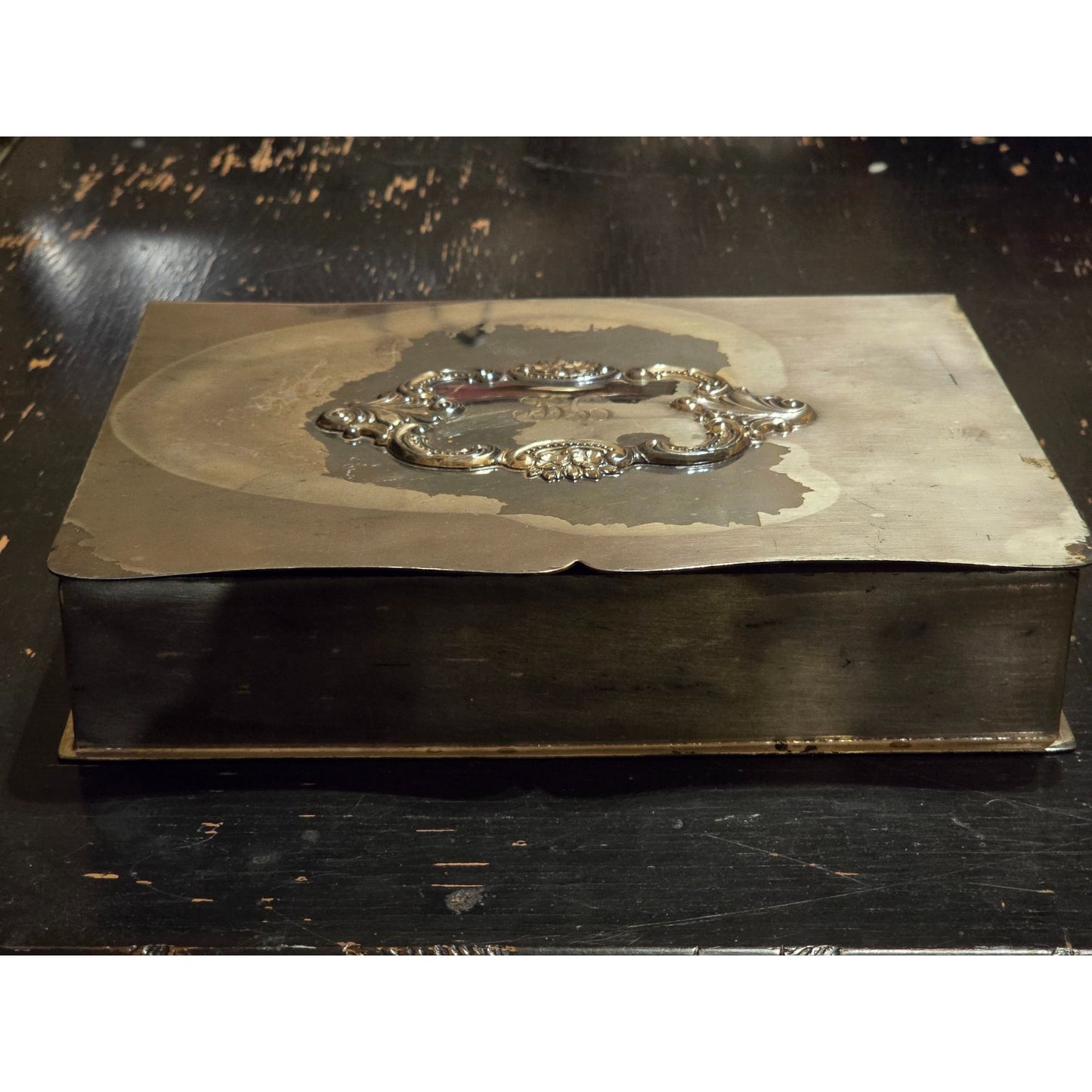 Vintage Wallace Baroque 248 Silverplate Jewelry Trinket Box Organizer