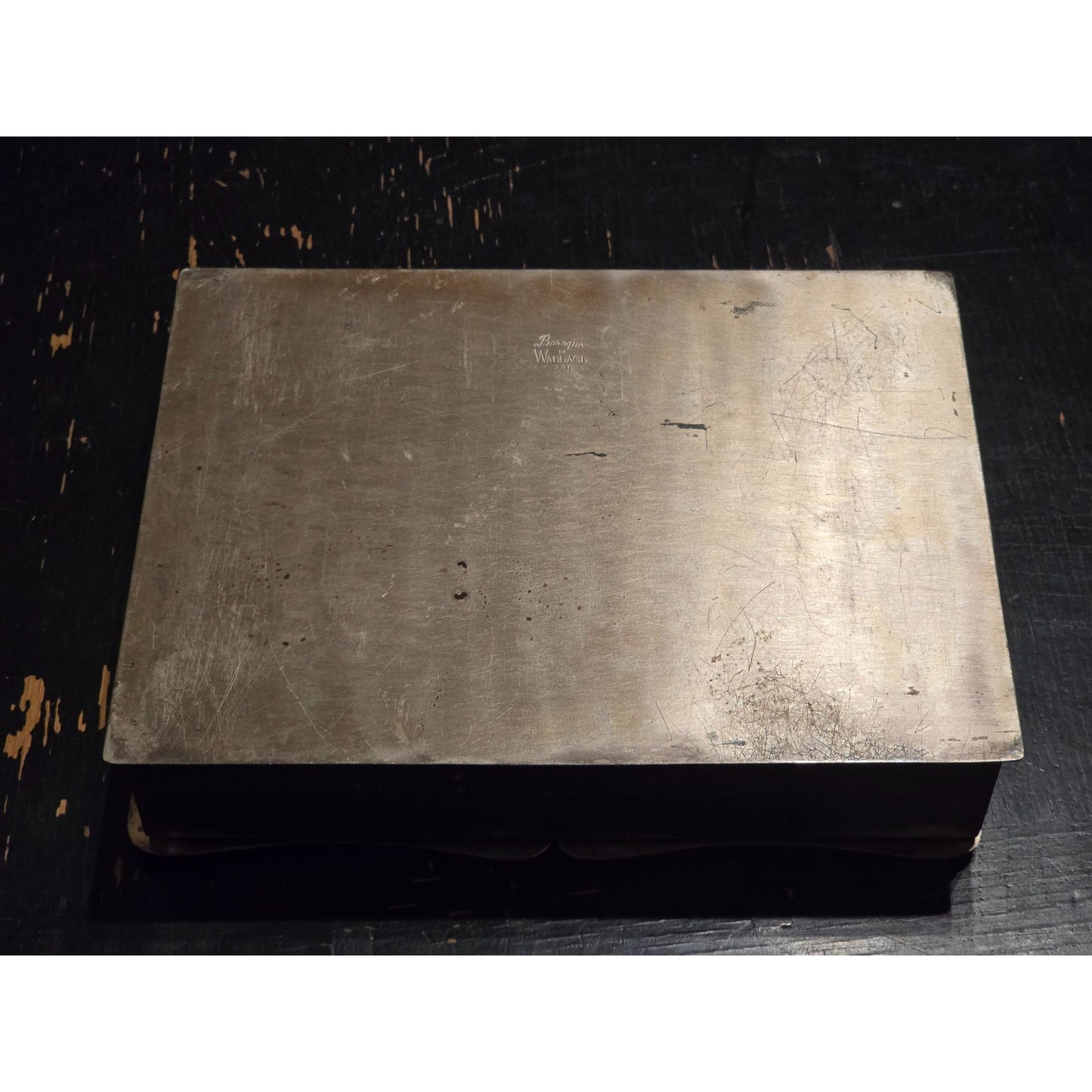 Vintage Wallace Baroque 248 Silverplate Jewelry Trinket Box Organizer