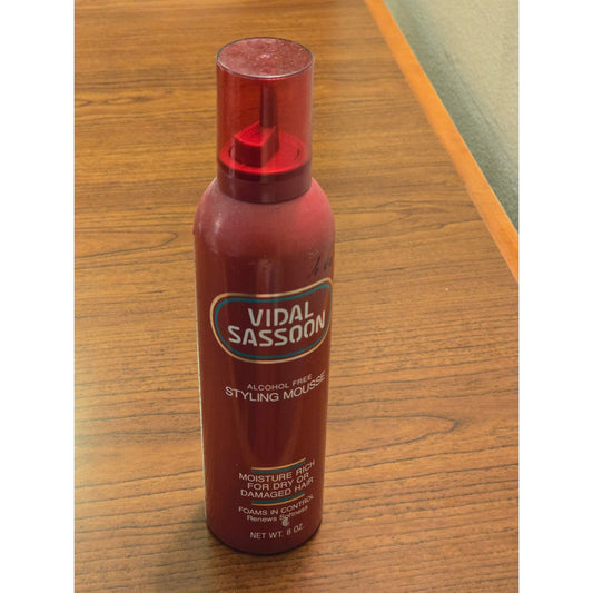 Vidal Sassoon Alcohol-Free Styling Mousse 8 Oz For Dry Or Damaged Hair