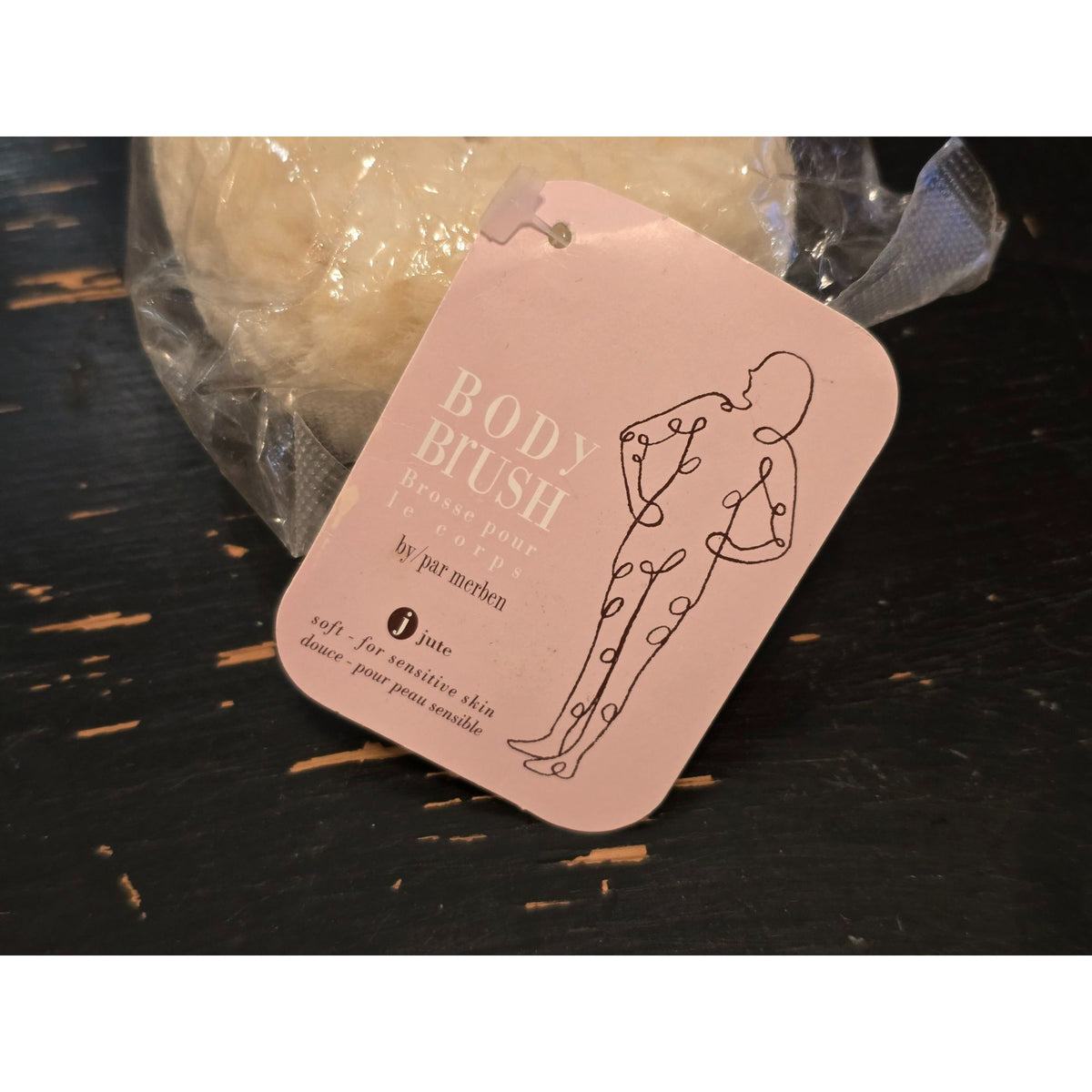 Jute Body Brush For Sensitive Skin By Par Merben