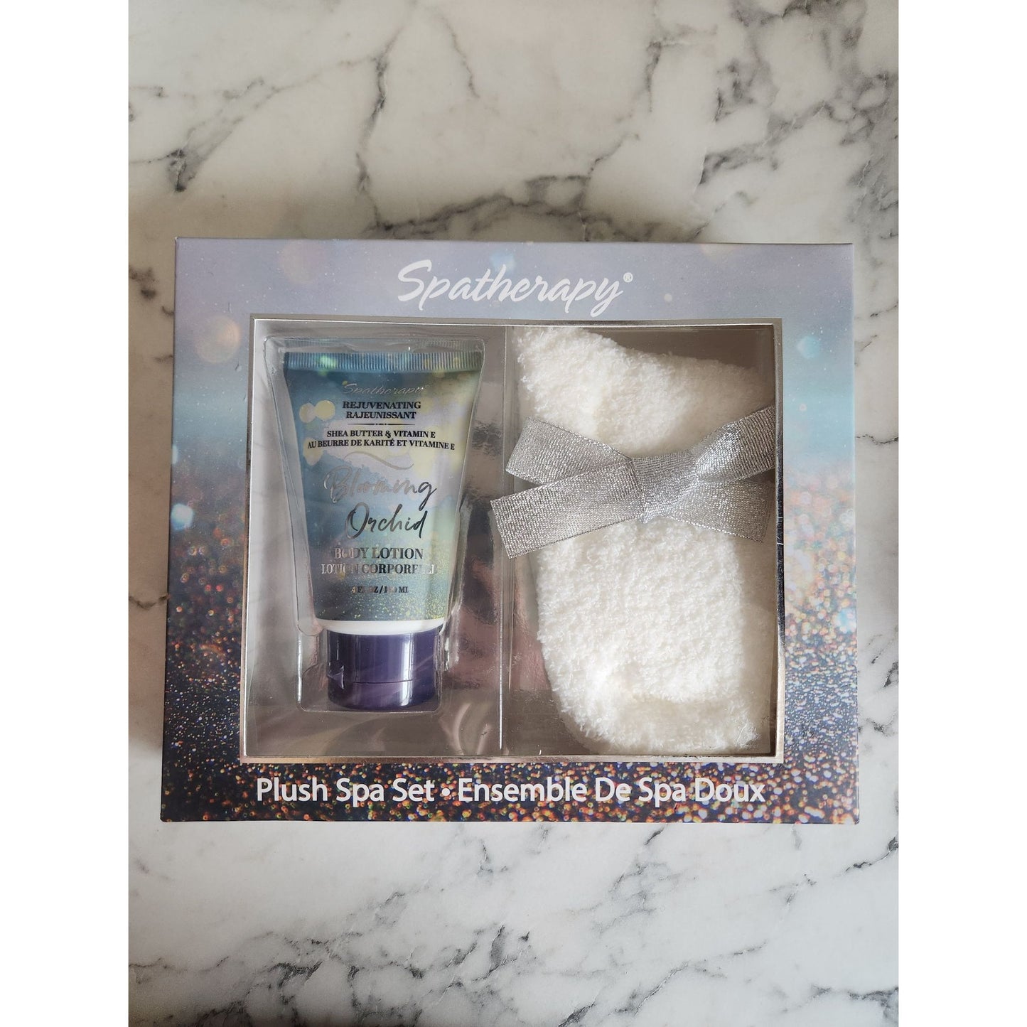 Spatherapy Blooming Orchid Plush Spa Set With Body Lotion & Socks