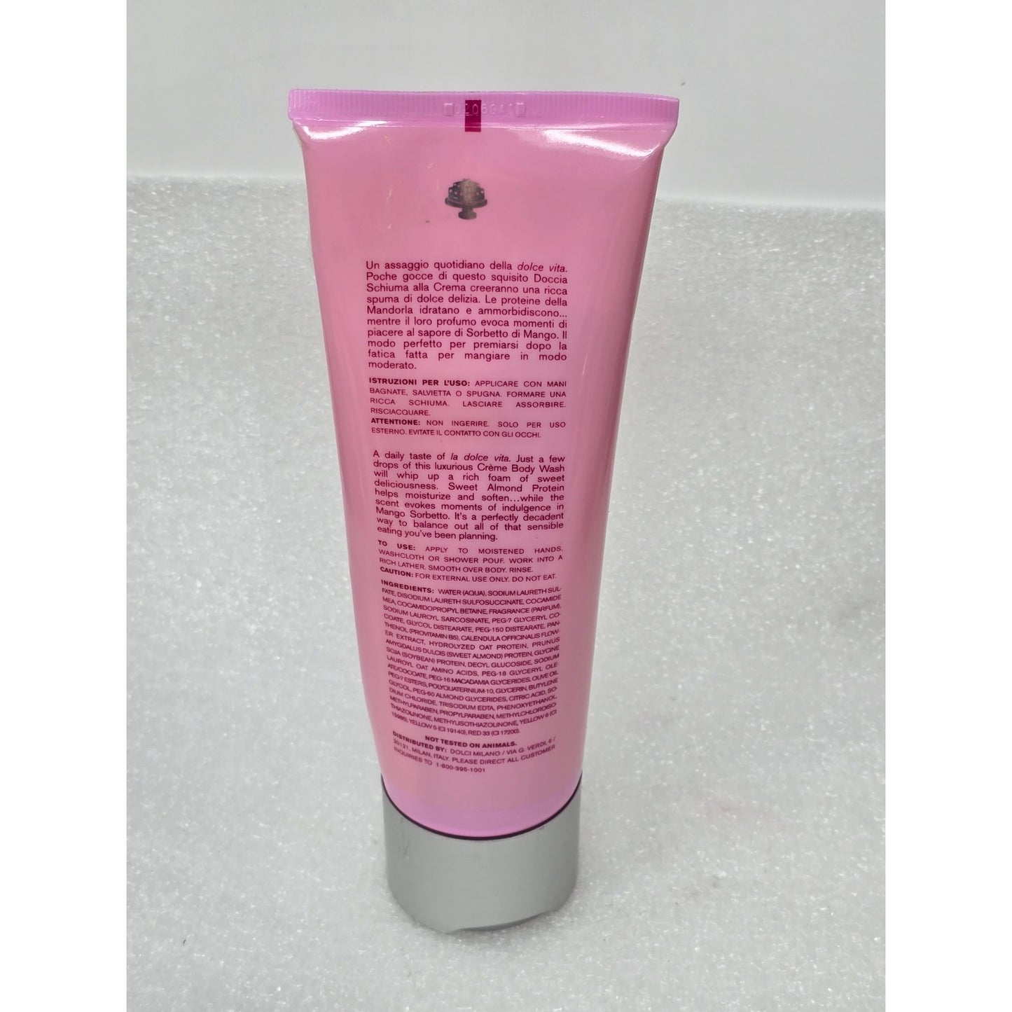 Tutti Dolci Mango Sorbetto Creamy Body Wash 8 Oz Hydrating Formula