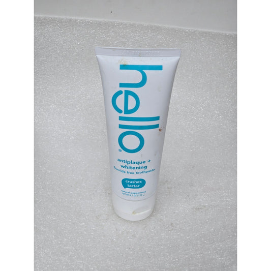 Hello Antiplaque + Whitening Fluoride-Free Toothpaste Natural Peppermint Flavor