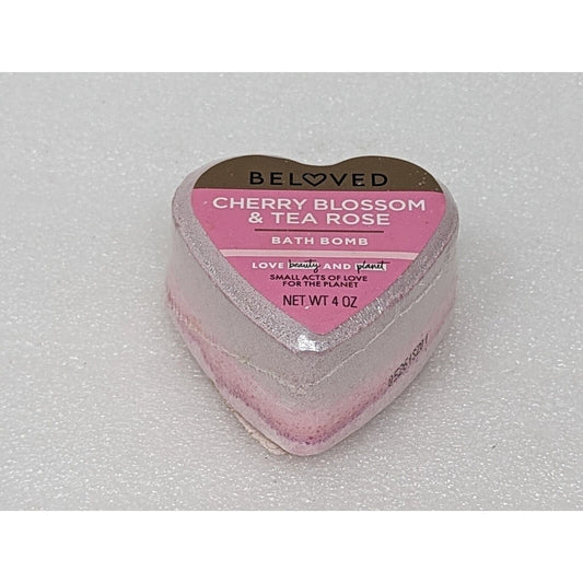 Beloved Cherry Blossom & Tea Rose Bath Bomb 4 oz Love Beauty & Planet