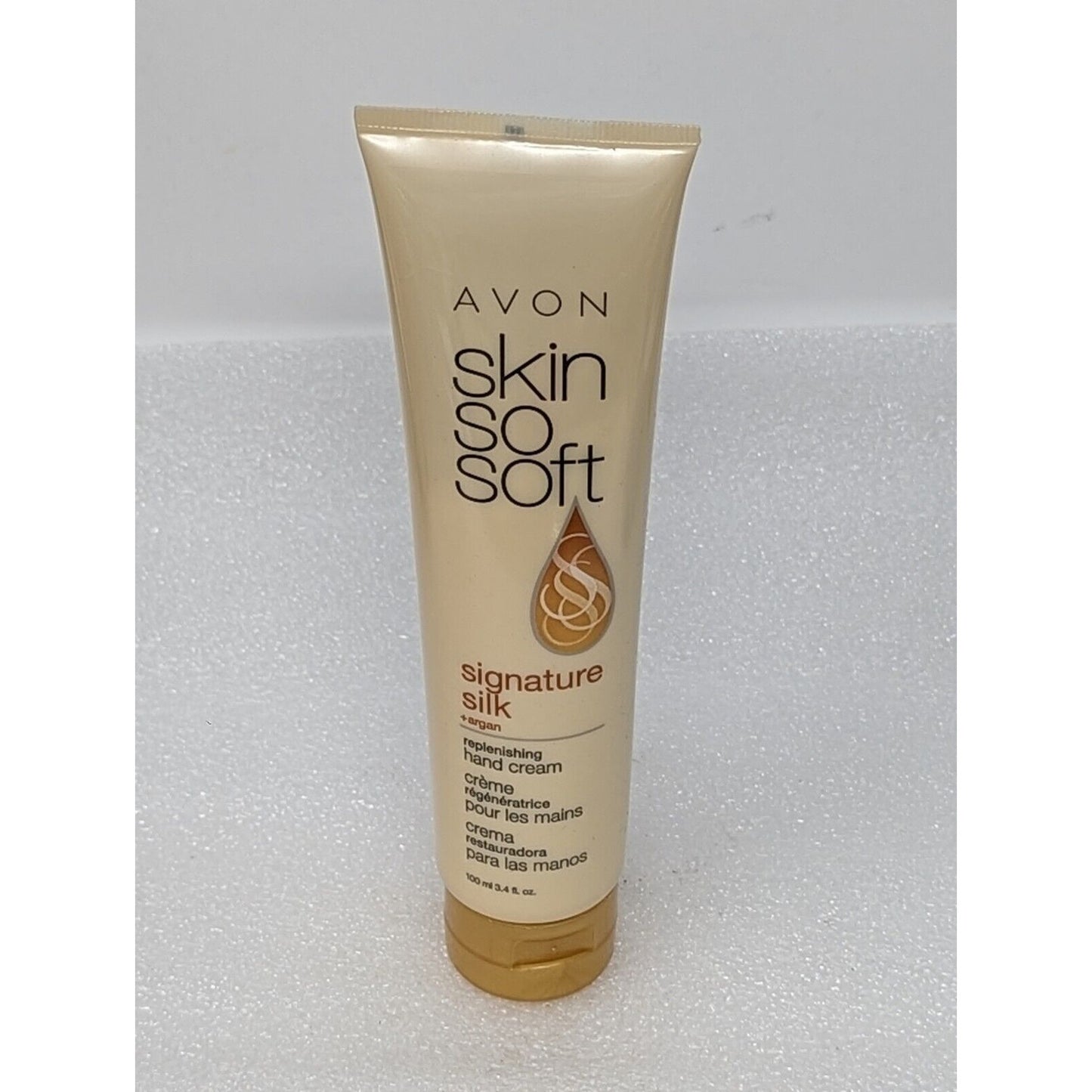 Avon Skin So Soft Signature Silk Argan Replenishing Hand Cream 3.4 oz