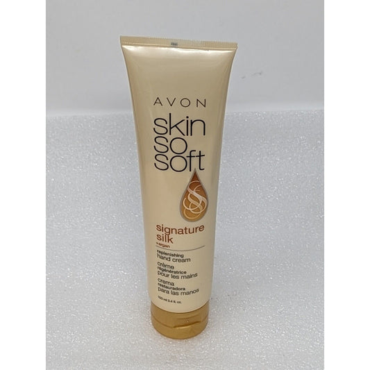 Avon Skin So Soft Signature Silk Argan Replenishing Hand Cream 3.4 oz