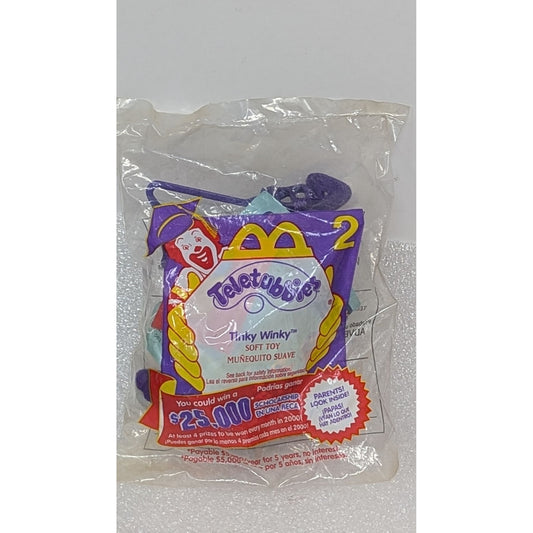 Vintage Teletubbies Tinky Winky Soft Toy McDonald's Happy Meal 2000 Collectible