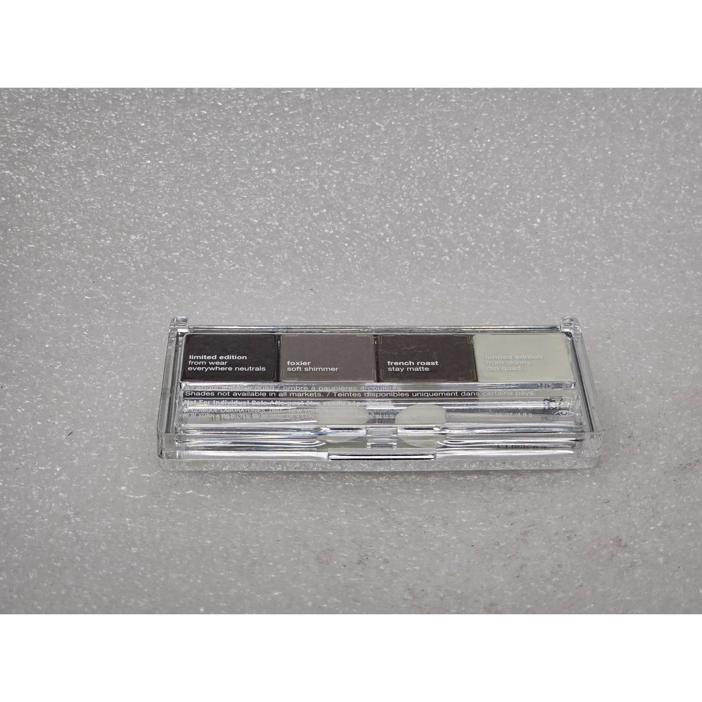 Clinique All About Shadow Quad Foxier French Roast Skinny Dip Everywhere Neutral