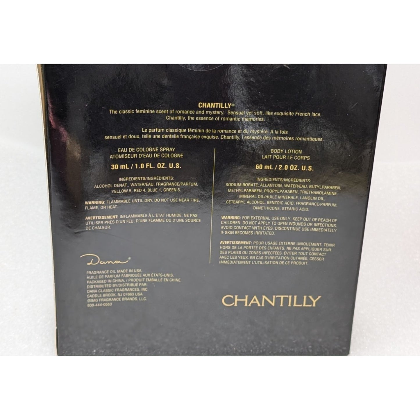 Chantilly Eau De Cologne & Body Lotion Fragrance Gift Set By Dana