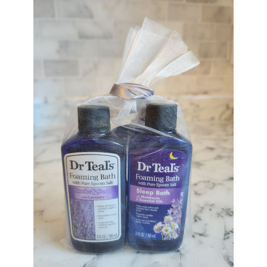 Dr Teals Foaming Bath Gift Set Pure Epsom Salt Sooth & Sleep Lavender Melatonin
