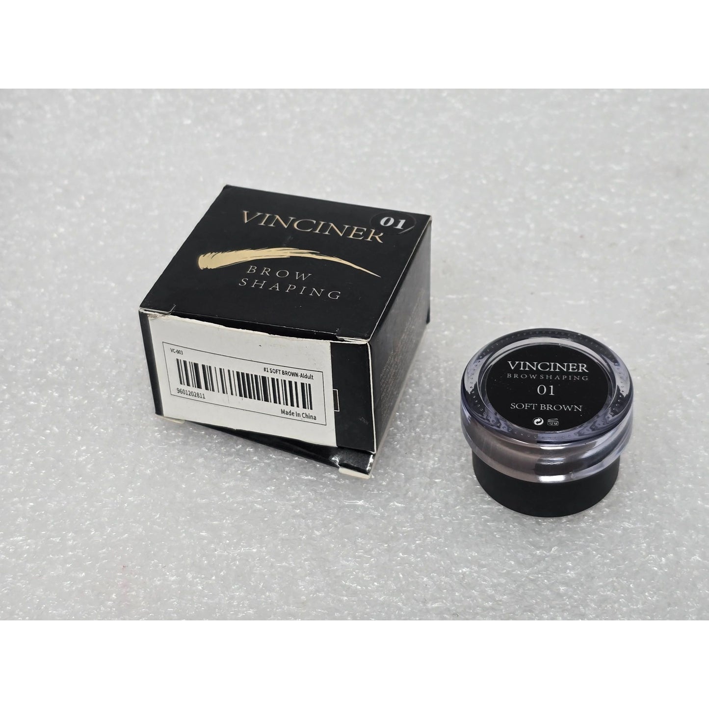 Vinciner Brow Shaping Kit 01 Soft Brown Includes Brush & Eyebrow Pomade