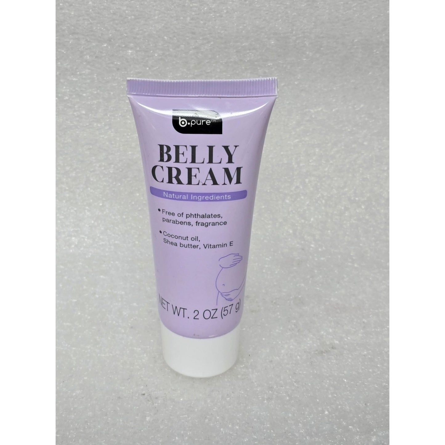 B Pure Belly Cream 2 Oz Natural Ingredients Coconut Oil Shea Butter Vitamin E