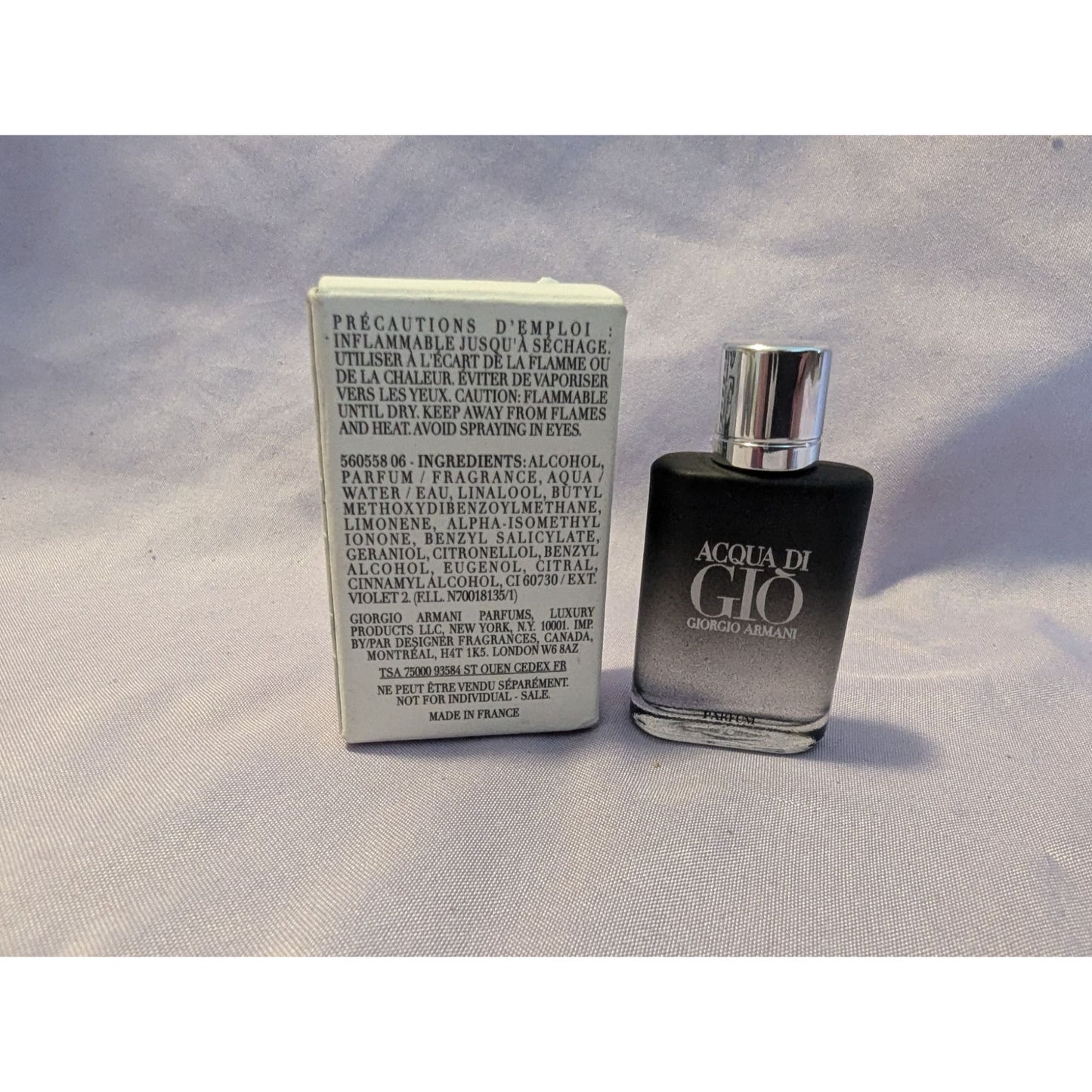 Giorgio Armani Acqua Di Gio Parfum Perfume 5ml / 0.17 Oz. Miniature Glass Bottle