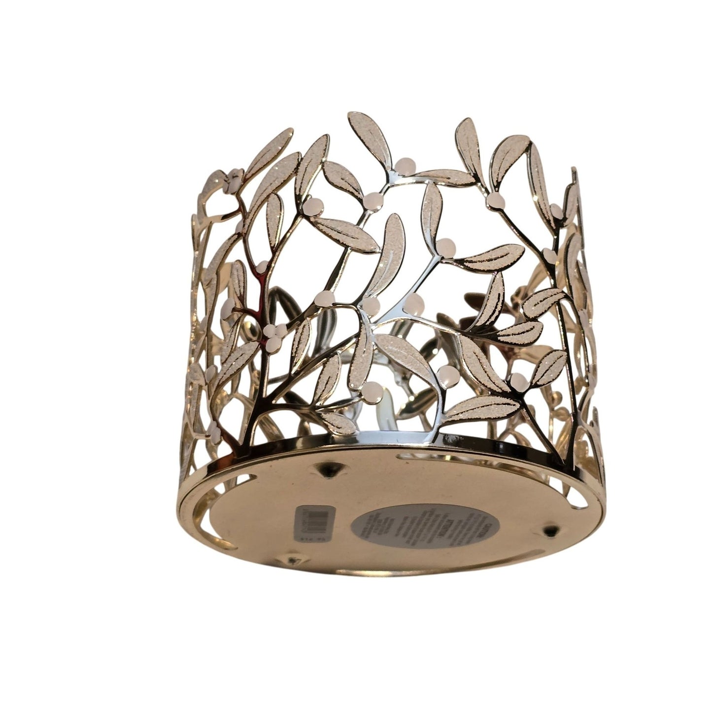 Bath & Body Works Candle Sleeve Holder Metal Leaf Design Fits 14.5 Oz Candles