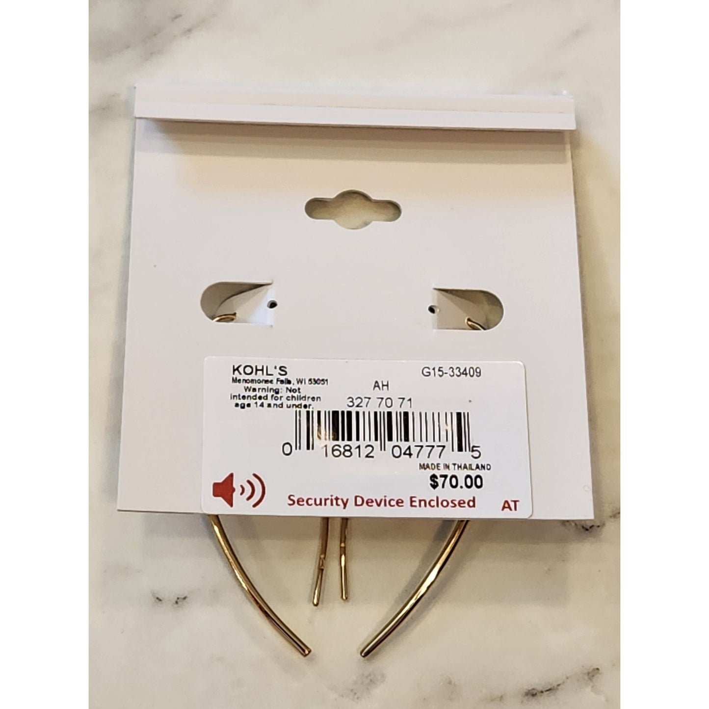 Primavera Italy 24K Gold Over Sterling Silver Hook Earrings by Danecraft