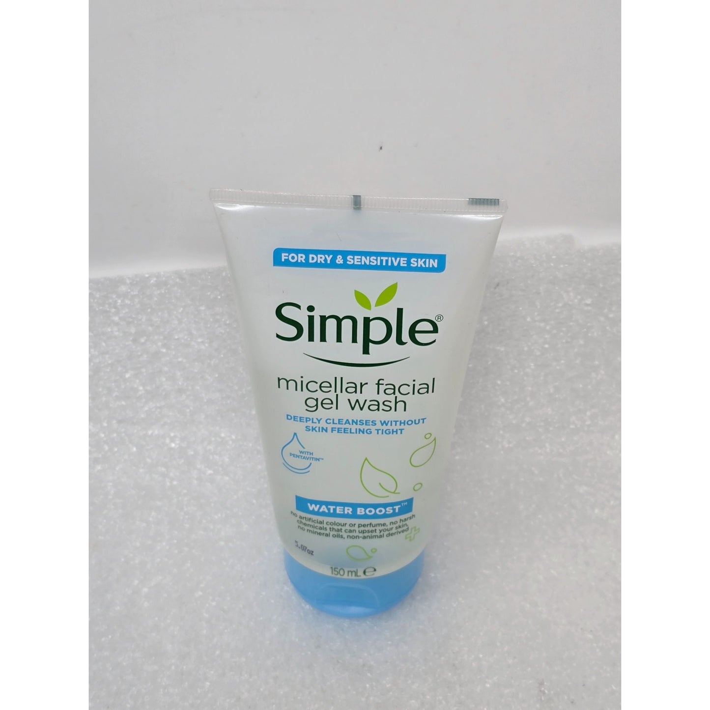 Simple Micellar Facial Gel Wash For Dry & Sensitive Skin 150ml Water Boost