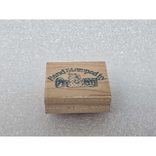 Stampin Up! Hand Stamped By Rubber Stamp Wood Base Crafting Tool