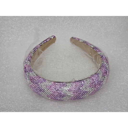 Pink & Purple Rhinestone Padded Headband For Women