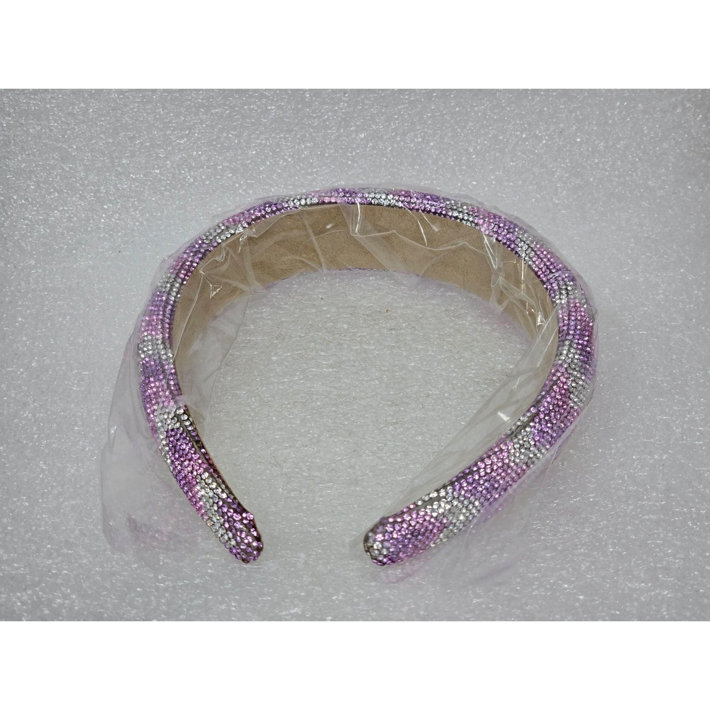 Pink & Purple Rhinestone Padded Headband For Women