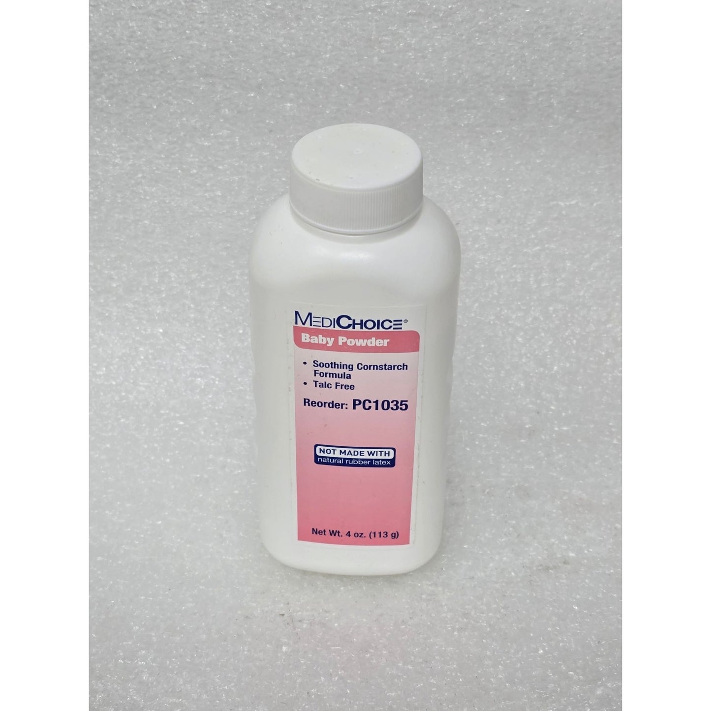 MediChoice Baby Powder Talc-Free Cornstarch Formula 4 Oz For Chafing & Soothing