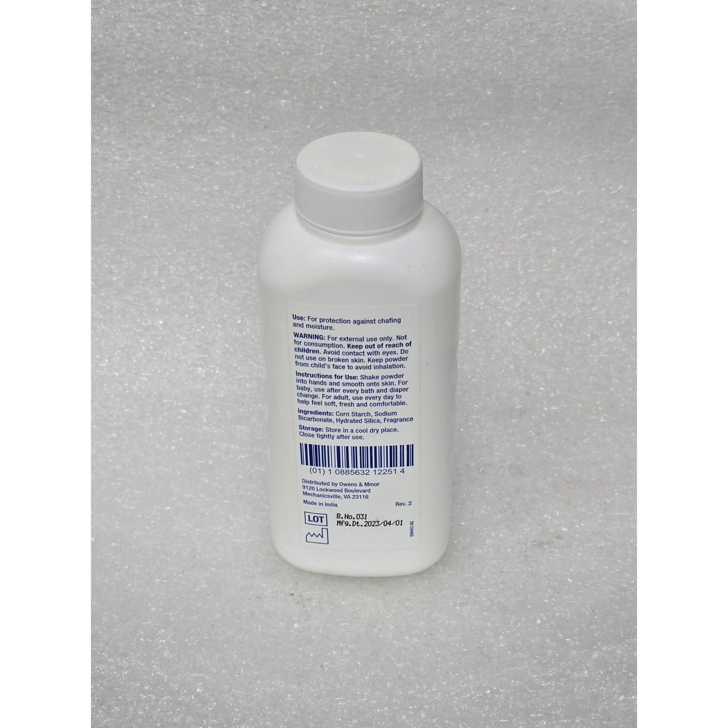 MediChoice Baby Powder Talc-Free Cornstarch Formula 4 Oz For Chafing & Soothing