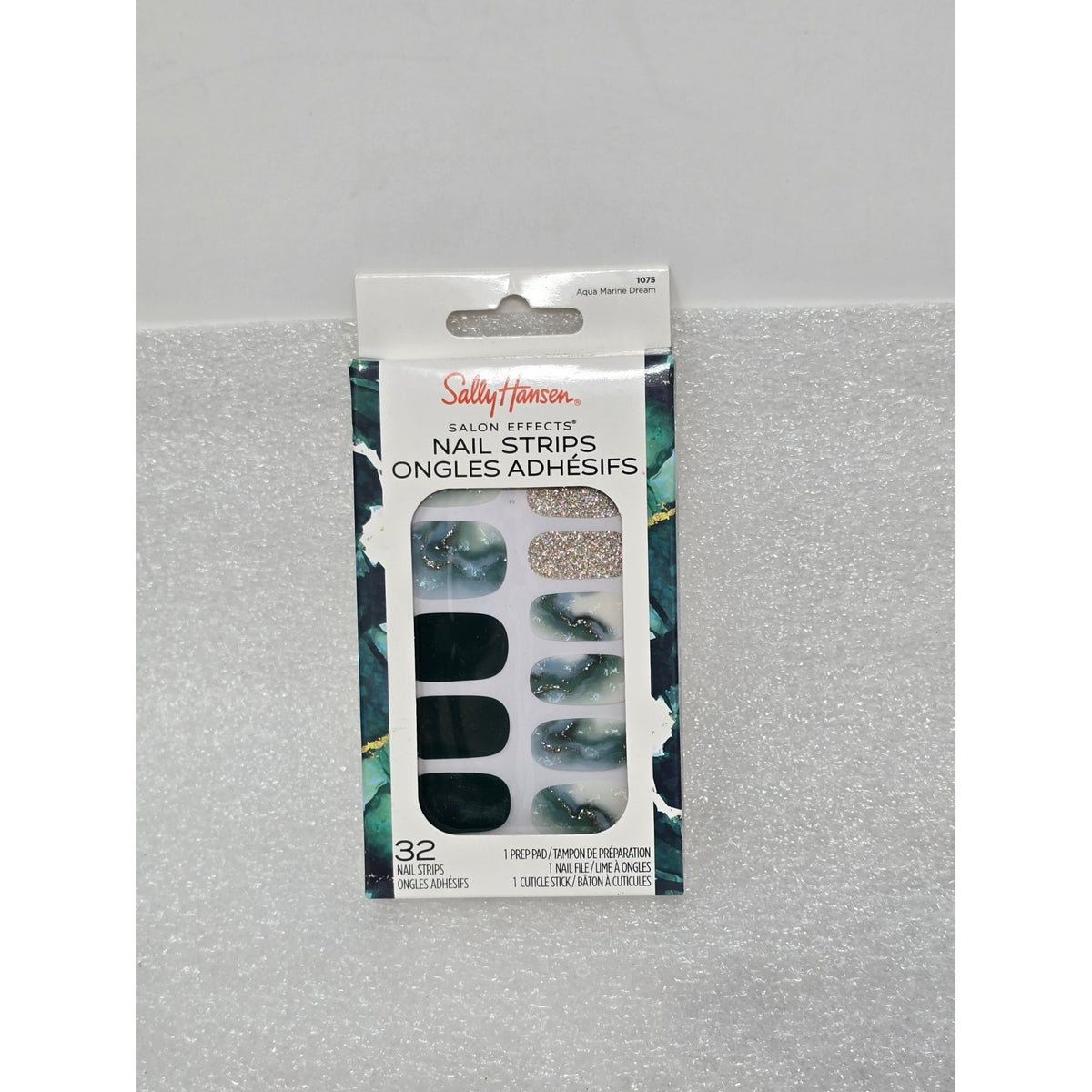 Sally Hansen Salon Effects Nail Strips Aqua Marine Dream 32 Ct Peel & Apply