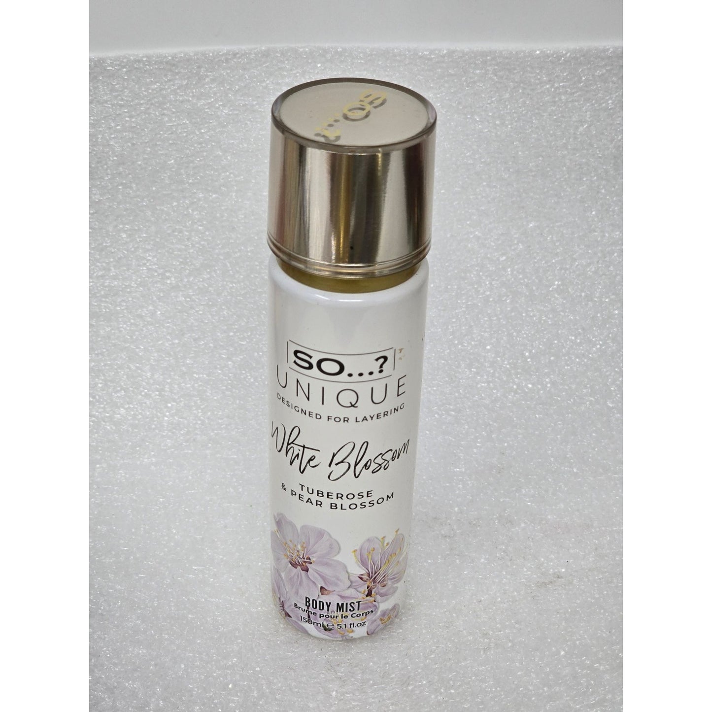 So...? Unique White Blossom Body Mist 150ml Tuberose & Pear Blossom Fragrance