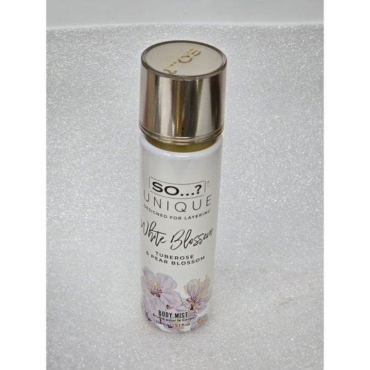 So...? Unique White Blossom Body Mist 150ml Tuberose & Pear Blossom Fragrance