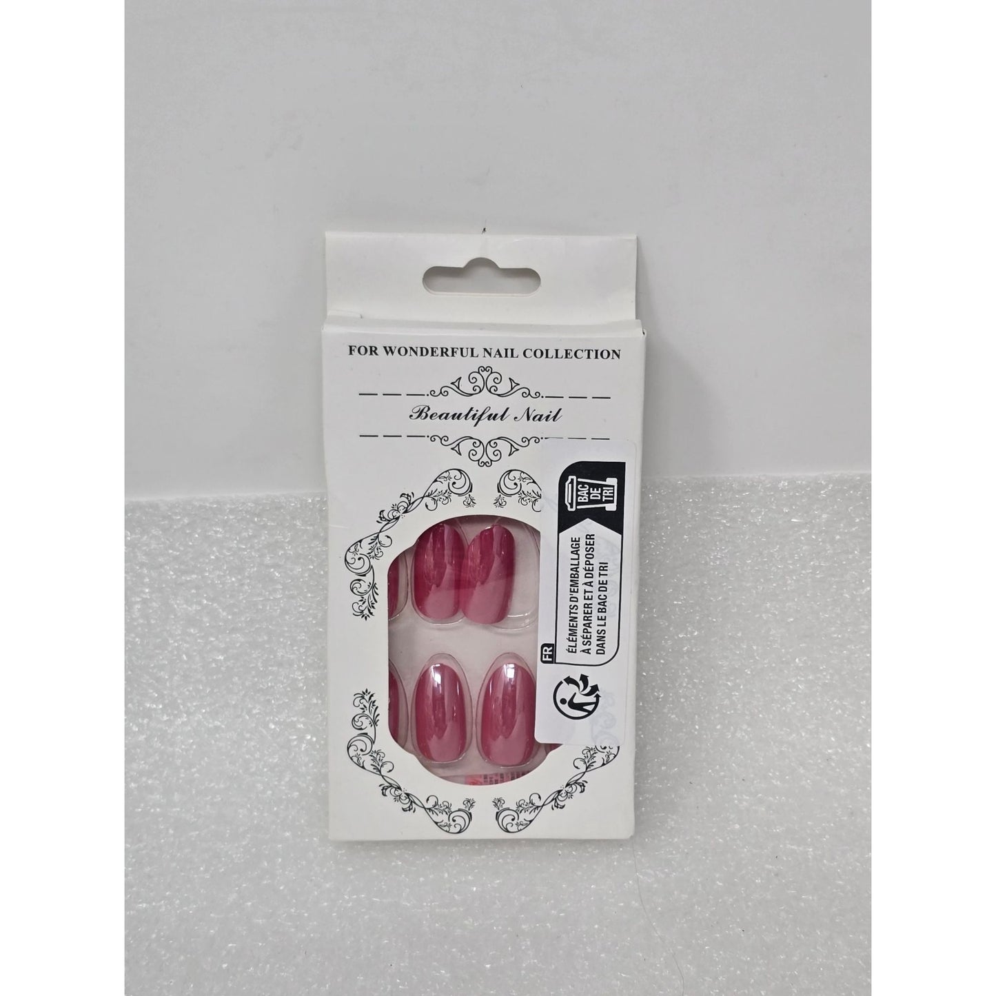 Beautiful Nail Advanced Rose Red Laser Press-On Nails 12/24 Count