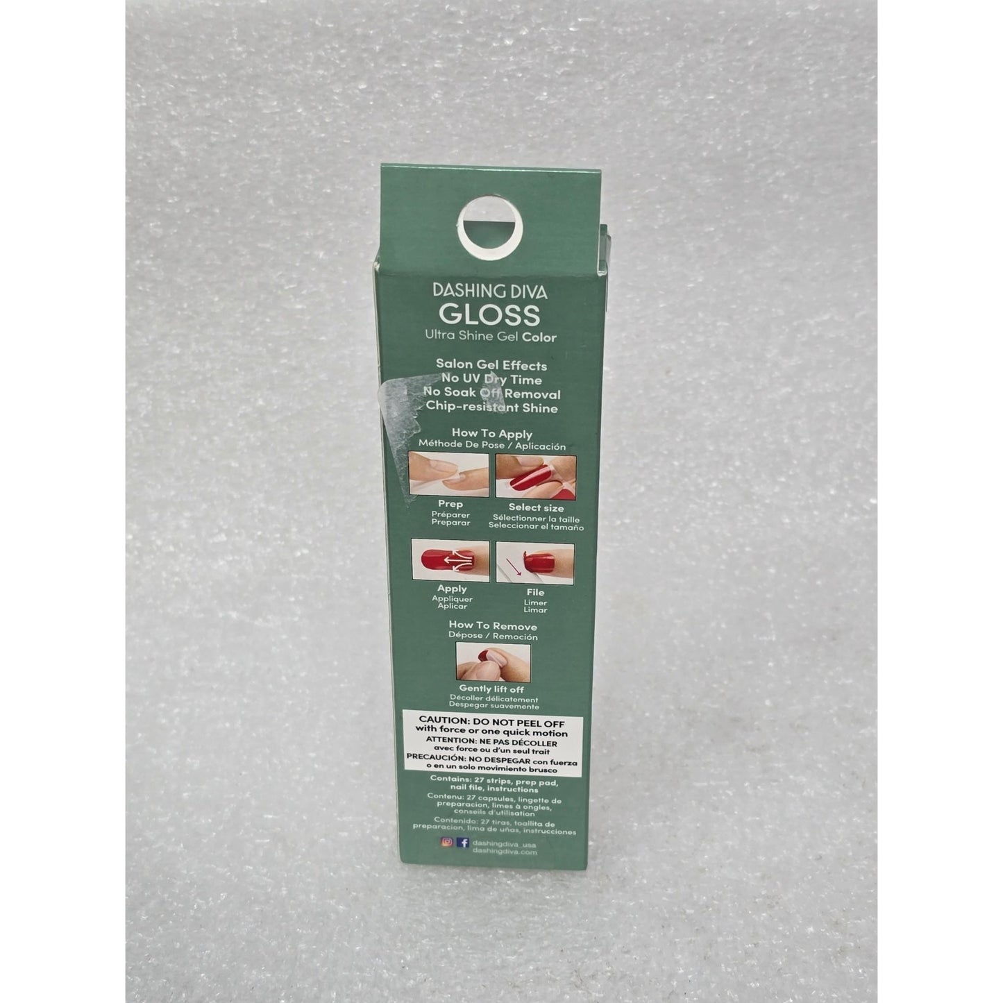 Dashing Diva Gloss Ultra Shine Gel Nail Strips Jedi Jade 27 Up To 14 Days GSC74