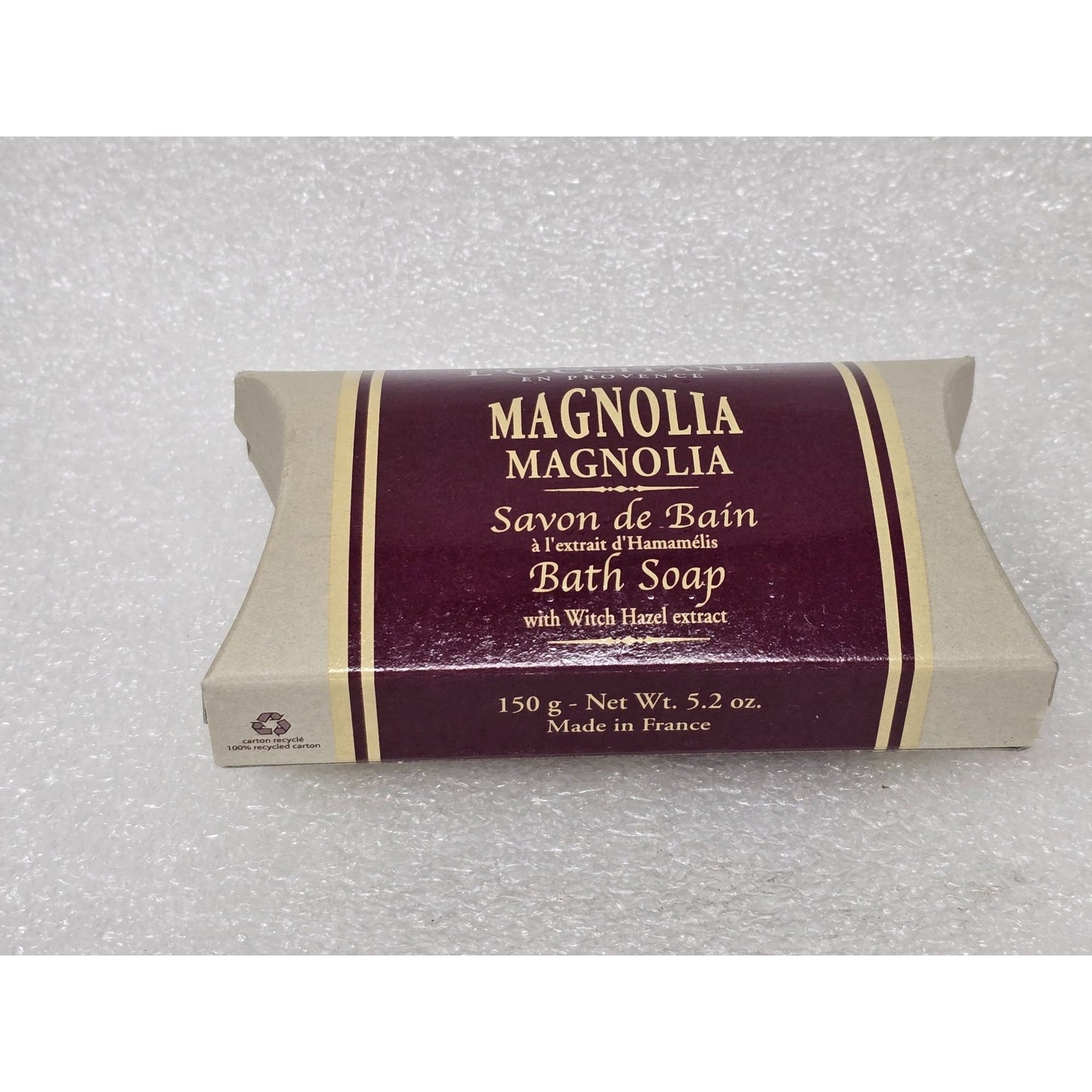L'Occitane Magnolia Bath Soap 150g With Witch Hazel Extract Made In France