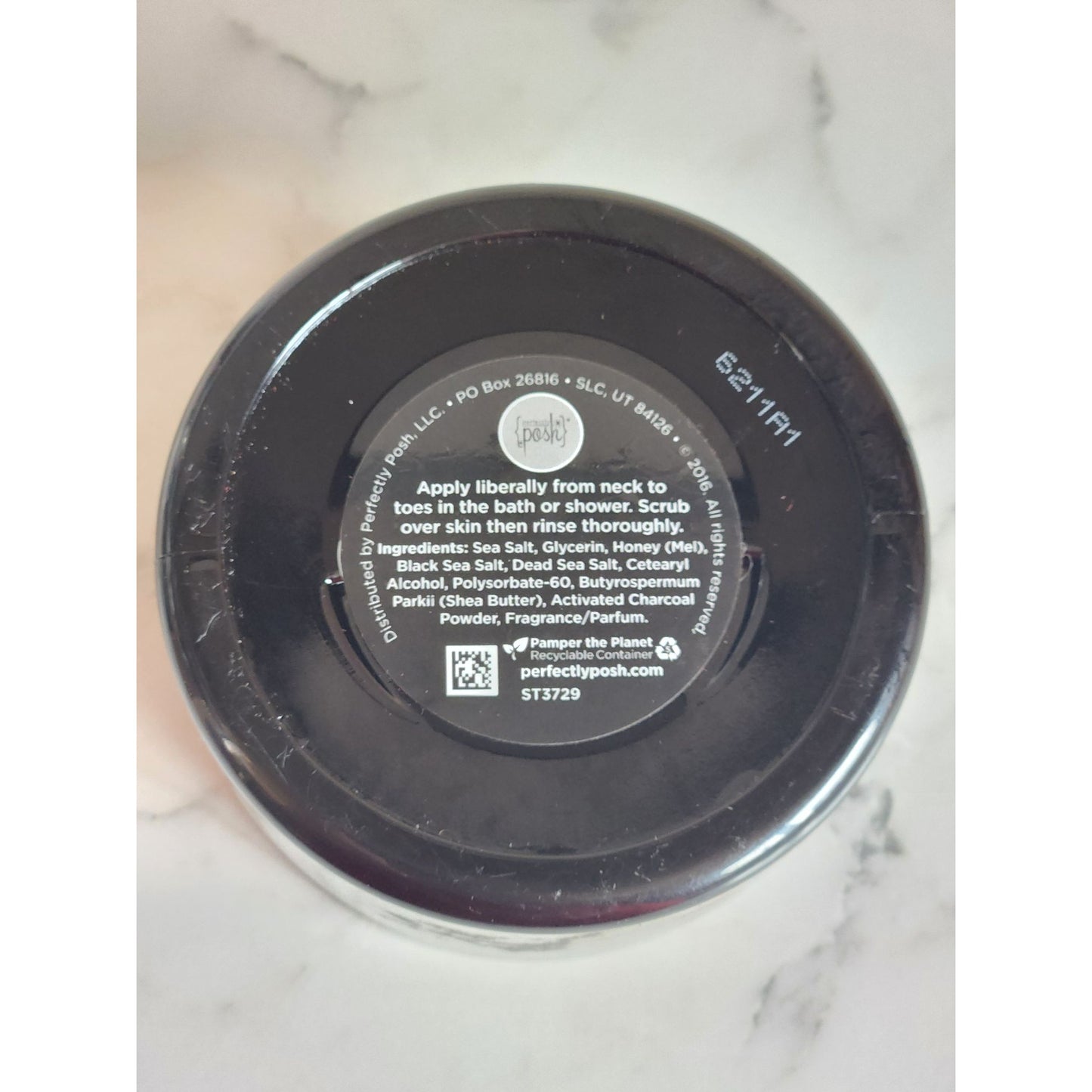The Dark Black Sea Salt Body Scrub 9 Oz By Perfectly Posh