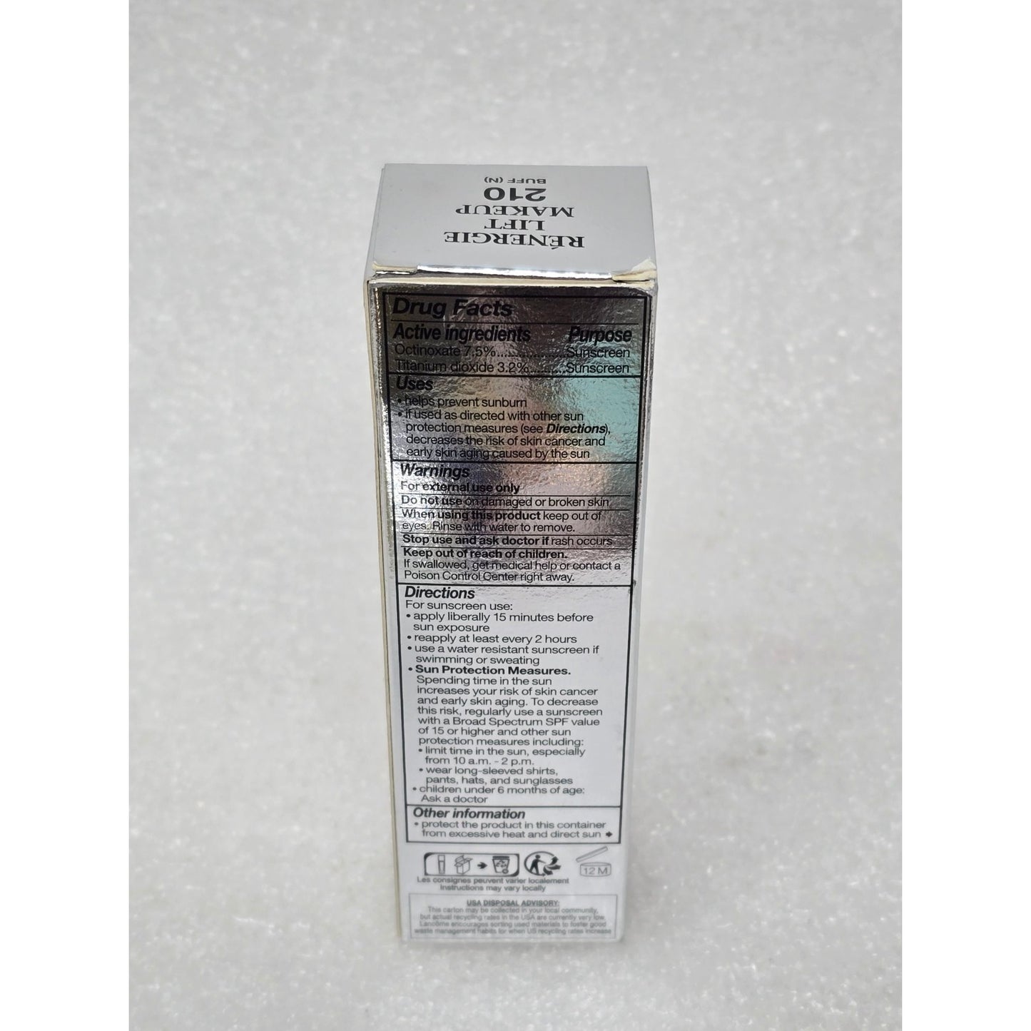 Lancôme Rénergie Lift Makeup Broad Spectrum SPF 27 210 Buff (N) 1 Oz Foundation