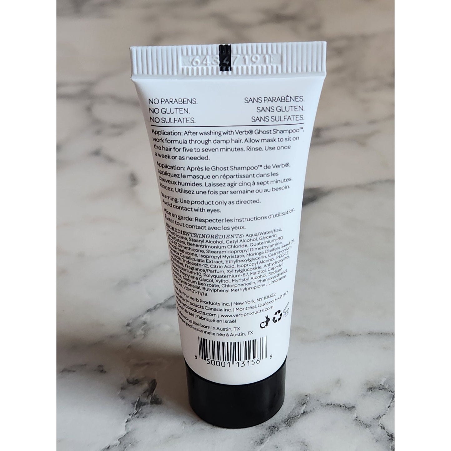 Verb Ghost Hair Mask 0.68 Oz Tube - Weightless Softening & Deep Conditioning