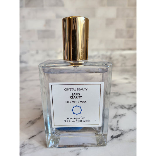 Crystal Beauty Lapis Clarity Eau De Parfum Perfume 3.4 Oz Lily Mint Musk Scent