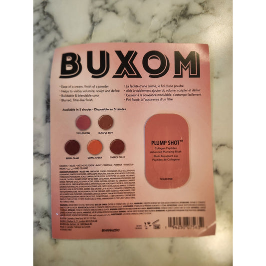 Buxom Plump Shot Collagen Peptides Advanced Plumping Blush Sample Card