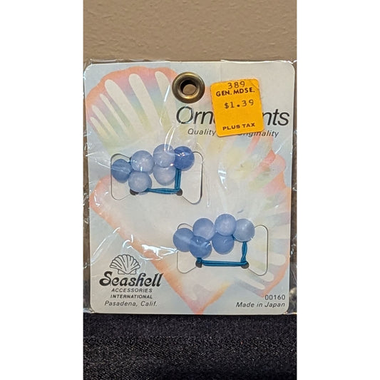 Vintage Seashell Accessories Blue Bead Hair Ornaments Elastics