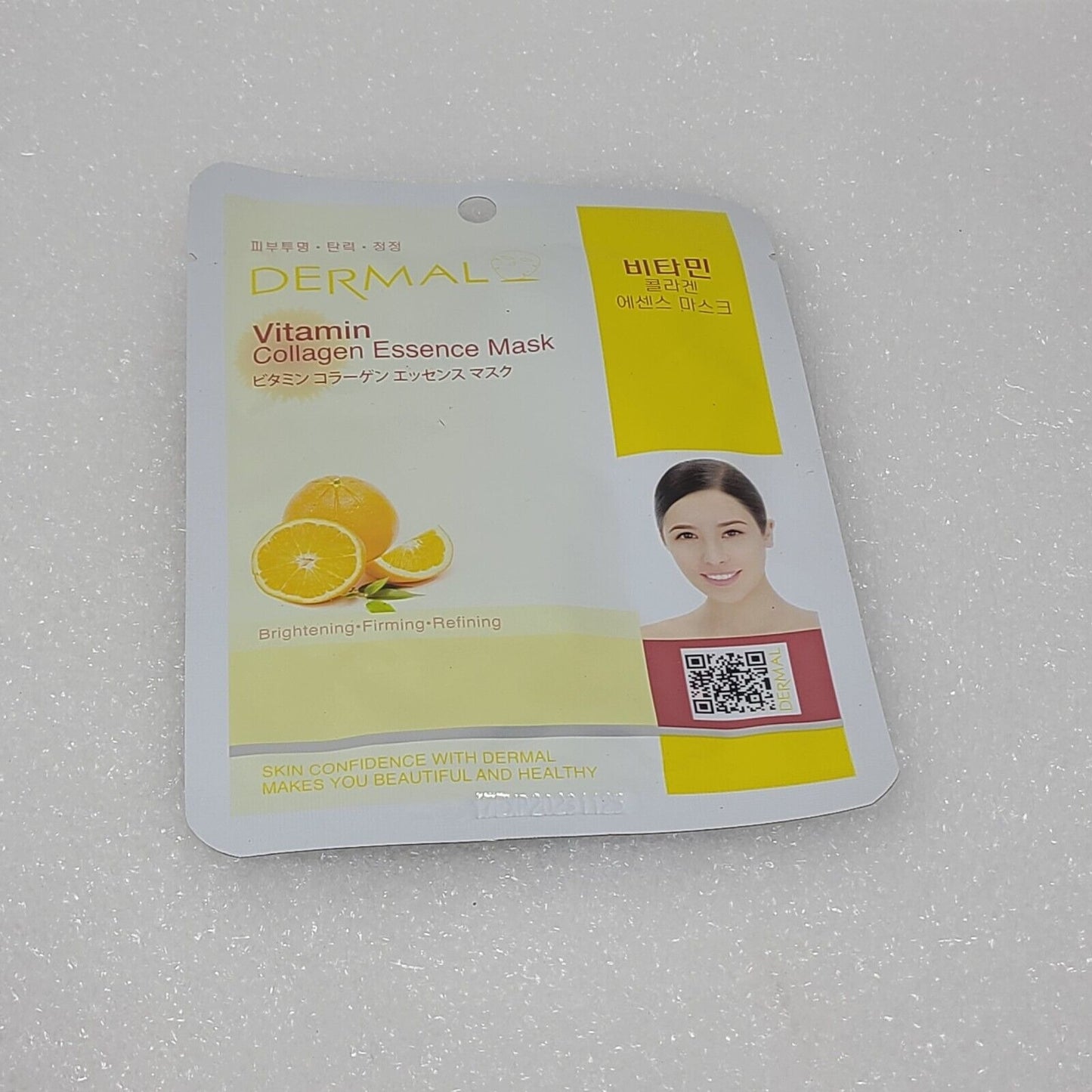 Dermal Collagen Essence Facial Mask Sheet Vitamin Brightening Firming Refining