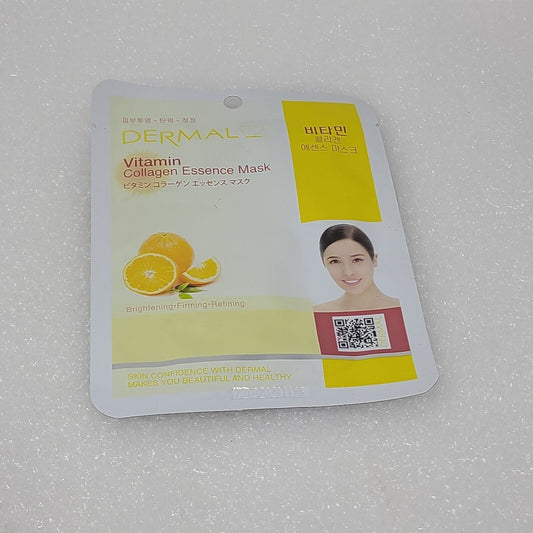 Dermal Collagen Essence Facial Mask Sheet Vitamin Brightening Firming Refining